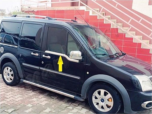 Markadan Ford Connect Krom Cam Çıtası 2002-2014 2 Parça Paslanmaz Çelik - Image 1