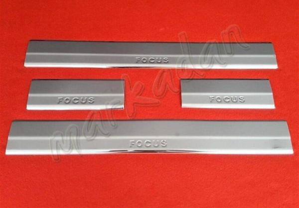Markadan Ford Focus Krom Kapı Eşiği 2005-2011 4 Parça Paslanmaz Çelik - Image 1