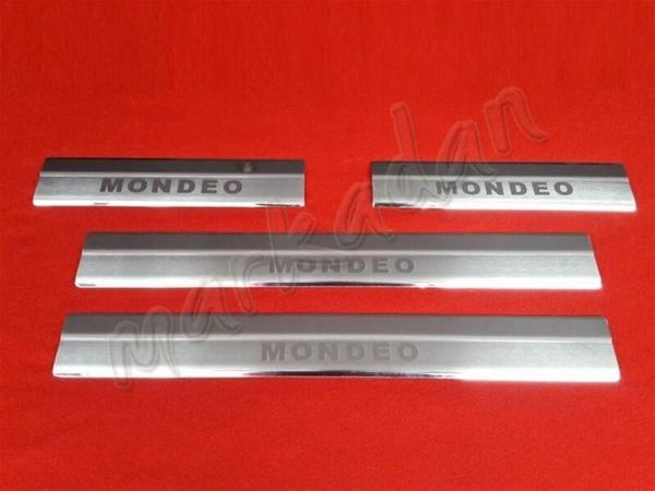 Markadan Ford Mondeo Krom Kapı Eşiği 2000-2007 4 Parça Paslanmaz Çelik - Image 1