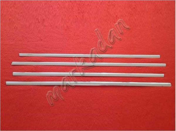 Markadan Opel Astra G Sedan Krom Cam Çıtası 1998-2009 4 Parça Paslanmaz Çelik - Image 1