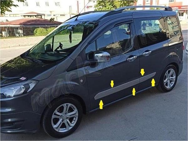 Markadan Ford Tourneo Courier Krom Yan Kapı Çıtası 2014-2023 4 Parça Paslanmaz Çelik - Image 1