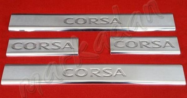 Markadan Opel Corsa D Krom Kapı Eşiği 2006-2015 4 Parça Paslanmaz Çelik - Image 1