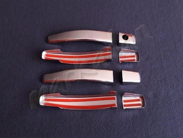 Markadan Opel Zafira Krom Kapı Kolu 2005-2012 4 Kapı Paslanmaz Çelik - Image 1