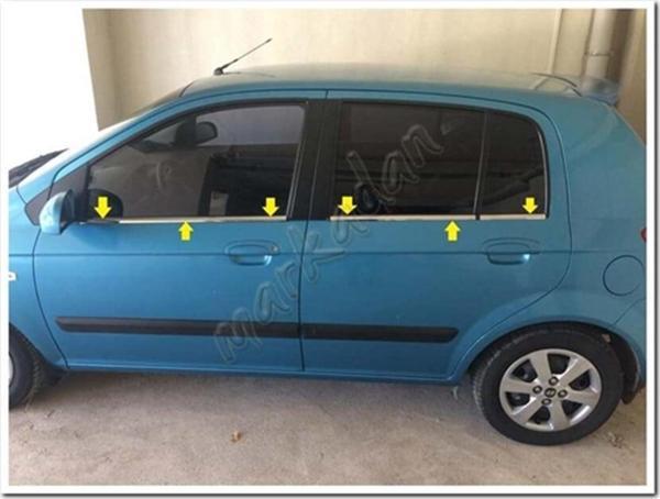 Markadan Hyundai Getz Krom Cam Çıtası 2002-2011 6 Parça Paslanmaz Çelik - Image 1