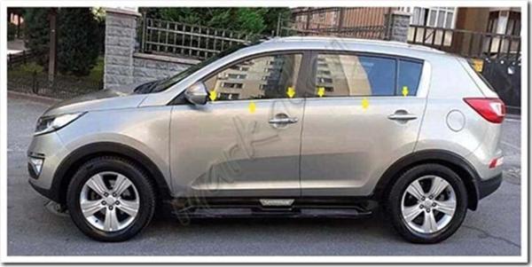 Markadan Kia Sportage Krom Cam Çıtası 2010-2015 4 Parça Paslanmaz Çelik - Image 1