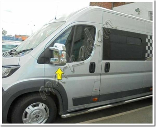 Markadan Peugeot Boxer Krom Ayna Kapağı 2006 Sonrası 2 Parça Abs Krom - Image 1