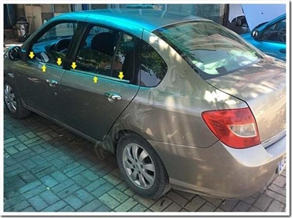 Markadan Renault Clio Symbol Krom Cam Çıtası 2009-2012 4 Parça Paslanmaz Çelik - Image 1