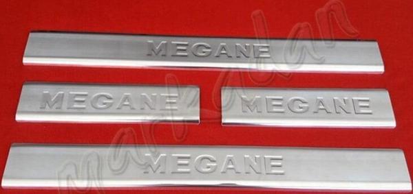 Markadan Renault Megane 2 Krom Kapı Eşiği 2004-2010 4 Parça Paslanmaz Çelik - Image 1