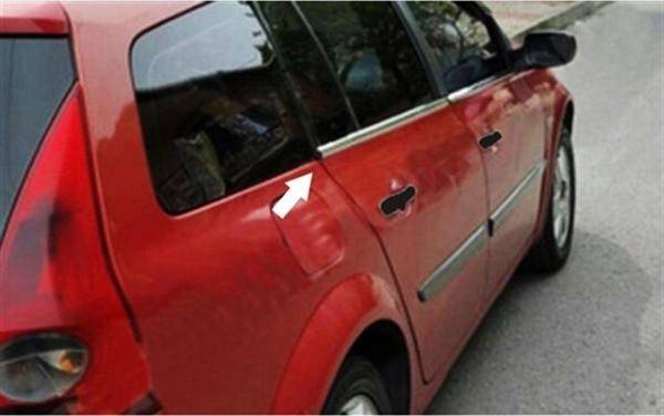 Markadan Renault Megane 2 SW Krom Cam Çıtası 2004-2010 4 Parça Paslanmaz Çelik - Image 1
