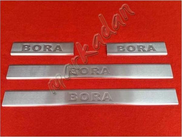 Markadan VW Bora Krom Kapı Eşiği 1998-2004 4 Parça Paslanmaz Çelik - Image 1