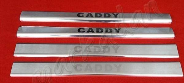 Markadan VW Caddy Krom Kapı Eşiği 2004-2014 4 Parça Paslanmaz Çelik - Image 1