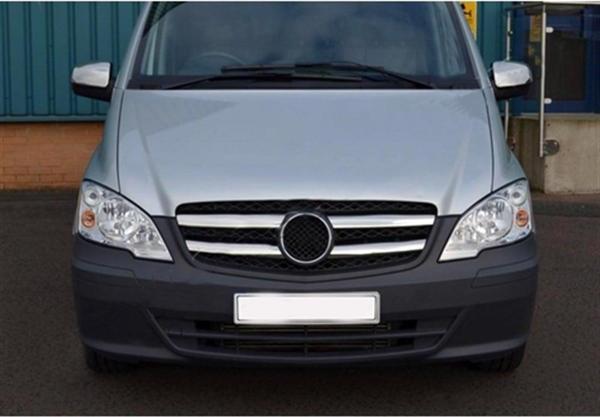Mercedes Vito Krom Ön Panjur 2010-2014 4 Parça Paslanmaz Çelik - Image 1
