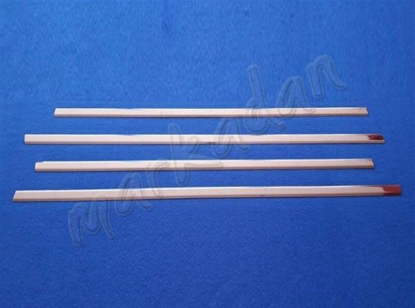 Mitsubishi Lancer Krom Cam Çıtası 2008 Sonrası 4 Parça Paslanmaz Çelik - Image 1