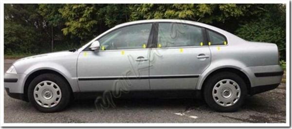 Markadan VW Passat 3B Krom Cam Çıtası 1996-2005 6 Parça Paslanmaz Çelik - Image 1