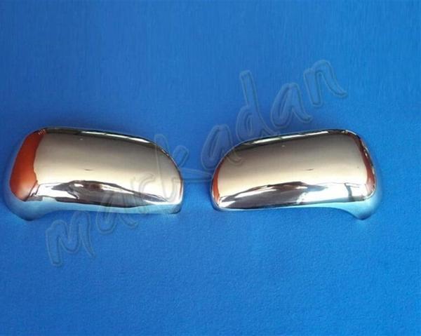 Toyota Land Cruiser PRADO 120 Krom Ayna Kapağı 2007 Sonrası 2 Parça Paslanmaz Çelik - Image 1