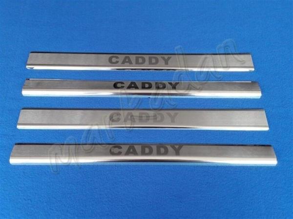 VW Caddy Krom Kapı Eşiği 2015-2020 4 Parça Paslanmaz Çelik - Image 1