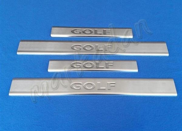 VW Golf 6 Krom Kapı Eşiği 2009-2012 4 Parça Paslanmaz Çelik - Image 1