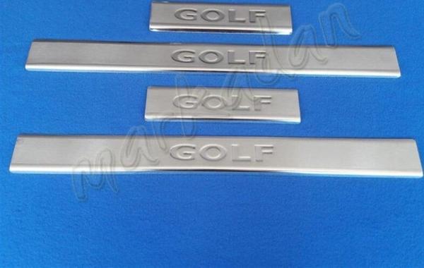 VW Golf 7 Krom Kapı Eşiği 2012-2020 4 Parça Paslanmaz Çelik - Image 1