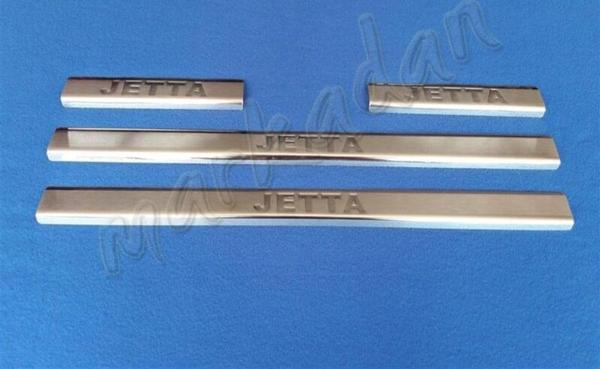 VW Jetta Krom Kapı Eşiği 2006-2011 4 Parça Paslanmaz Çelik - Image 1