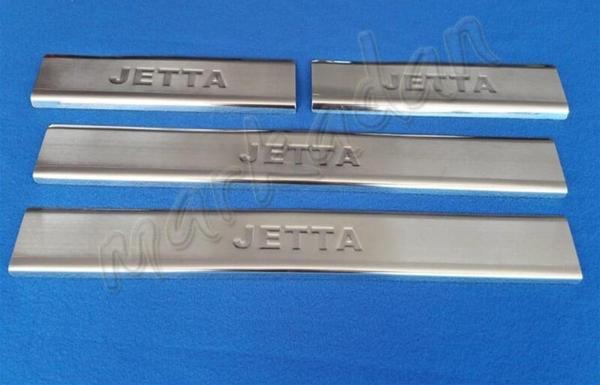 VW Jetta Krom Kapı Eşiği 2011-2017 4 Parça Paslanmaz Çelik - Image 1