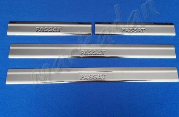 VW Passat 3C Krom Kapı Eşiği 2005-2015 4 Parça Paslanmaz Çelik - Image 1