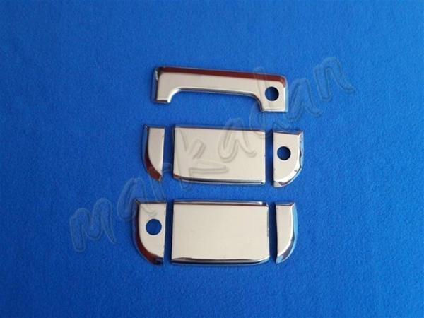 VW T4 Caravelle Krom Kapı Kolu 1995-2003 3 Kapı 7 Parça Paslanmaz Çelik - Image 1