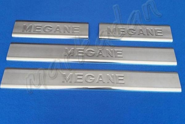 Renault Megane 2 Krom Kapı Eşiği 2004-2010 4 Parça Paslanmaz Çelik - Image 1
