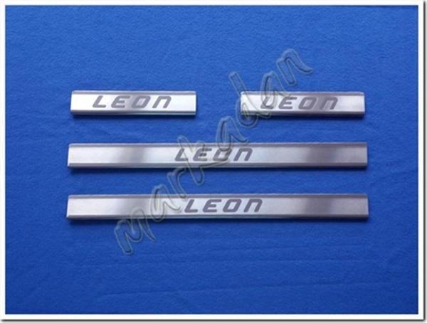 Seat Leon Krom Kapı Eşiği 2012-2019 4 Parça Paslanmaz Çelik - Image 1
