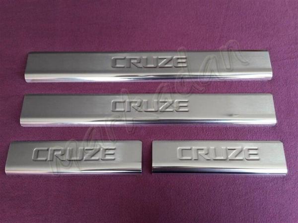 WOC Chrome Chevrolet Cruze Krom Kapı Eşiği 2009-2016 4 Parça Paslanmaz Çelik - Image 1