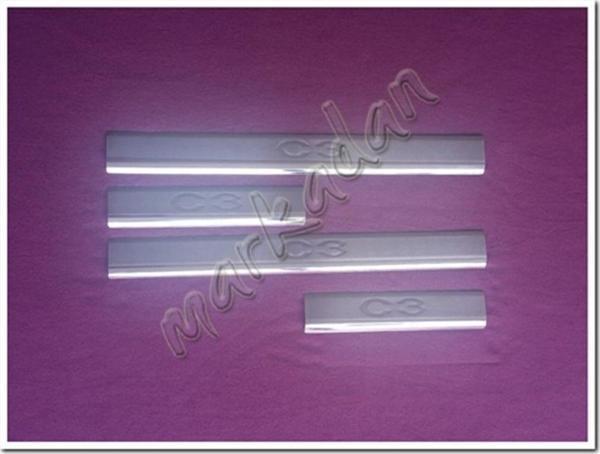 WOC Chrome Citroen C3 Krom Kapı Eşiği 2002-2009 4 Parça Paslanmaz Çelik - Image 1