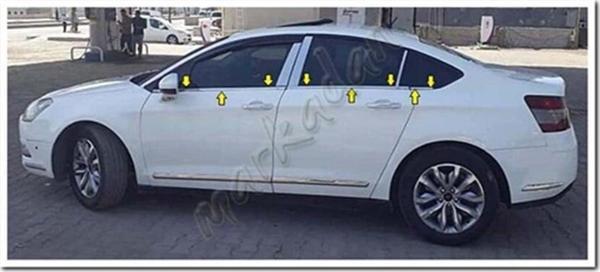 WOC Chrome Citroen C5 Krom Cam Çıtası 2008-2019 6 Parça Paslanmaz Çelik - Image 1