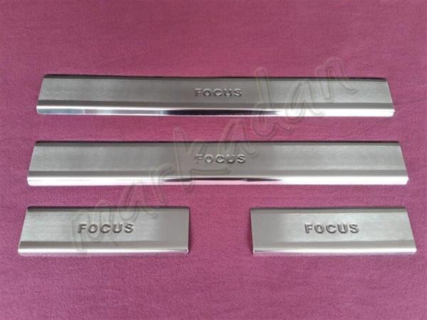WOC Chrome Ford Focus Krom Kapı Eşiği 1998-2005 4 Parça Paslanmaz Çelik - Image 1