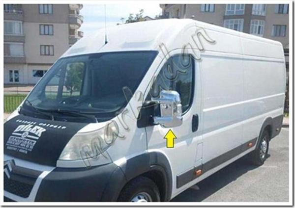 WOC Chrome Citroen Jumper Krom Ayna Kapağı 2006 Sonrası 2 Parça Abs Krom - Image 1