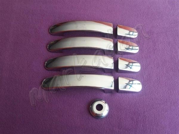 WOC Chrome Ford Tourneo Custom Krom Kapı Kolu 2012 Sonrası 4 Kapı 9 Parça Paslanmaz Çelik - Image 1