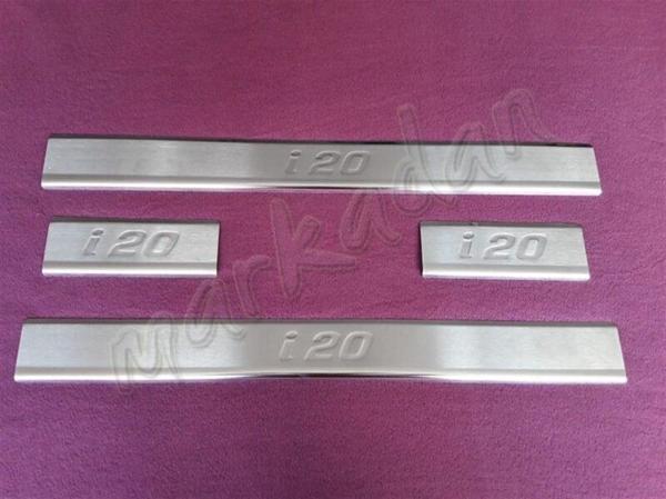 WOC Chrome Hyundai i20 Krom Kapı Eşiği 2014-2020 4 Parça Paslanmaz Çelik - Image 1