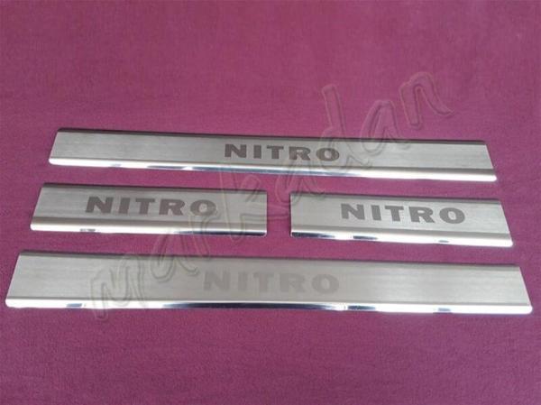 WOC Chrome Dodge Nitro Krom Kapı Eşiği 2007-2012 4 Parça Paslanmaz Çelik - Image 1