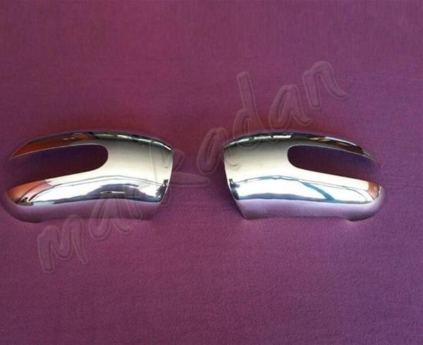 WOC Chrome Mercedes ML W164 Krom Ayna Kapağı 2005-2011 2 Parça Paslanmaz Çelik - Image 1