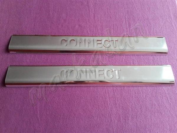 WOC Chrome Ford Connect Krom Kapı Eşiği 2002-2014 2 Parça Paslanmaz Çelik - Image 1