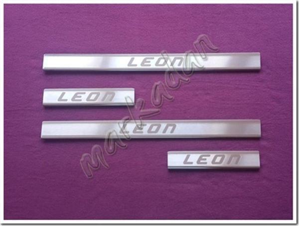 WOC Chrome Seat Leon Krom Kapı Eşiği 2012-2019 4 Parça Paslanmaz Çelik - Image 1