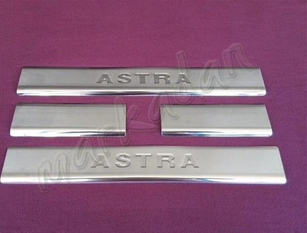 WOC Chrome Opel Astra J Krom Kapı Eşiği 2009-2016 4 Parça Paslanmaz Çelik - Image 1