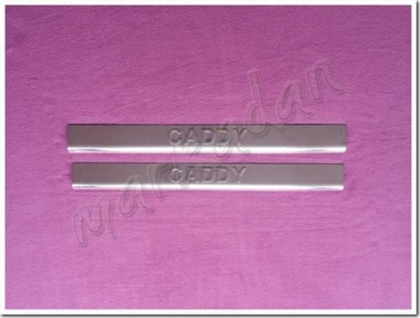 WOC Chrome VW Caddy Krom Kapı Eşiği 2015-2020 2 Parça Paslanmaz Çelik - Image 1