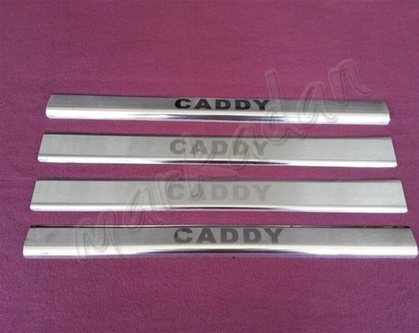 WOC Chrome VW Caddy Krom Kapı Eşiği 2015-2020 4 Parça Paslanmaz Çelik - Image 1