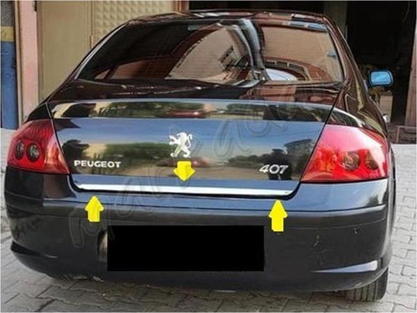 WOC Chrome Peugeot 407 Krom Bagaj Alt Çıta 2004-2010 Paslanmaz Çelik - Image 1