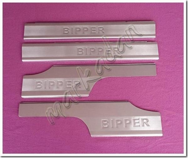 WOC Chrome Peugeot Bipper Krom İç Kapı Eşiği 2008 Sonrası 4 Parça Paslanmaz Çelik - Image 1