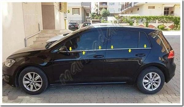 WOC Chrome VW Golf 5 Krom Cam Çıtası 2004-2009 4 Parça Paslanmaz Çelik - Image 1