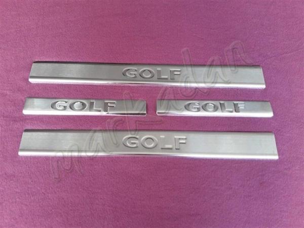 WOC Chrome VW Golf 5 Krom Kapı Eşiği 2004-2009 4 Parça Paslanmaz Çelik - Image 1