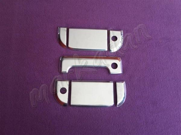 WOC Chrome VW T4 Caravelle Krom Kapı Kolu 1995-2003 3 Kapı 7 Parça Paslanmaz Çelik - Image 1