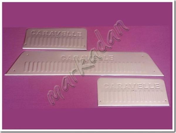 WOC Chrome VW T5 Caravelle Krom Kapı Eşiği 2003-2014 3 Parça Paslanmaz Çelik - Image 1
