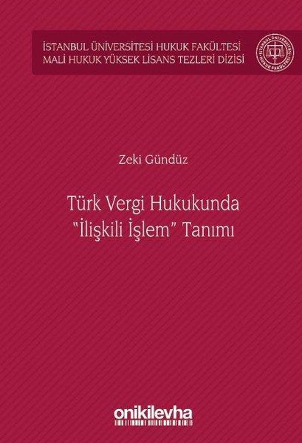 Türk Vergi Hukukunda İlişkili İşlem Tanımı - On İki Levha Yayıncılık - Image 1