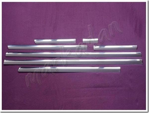 WOC Chrome VW T5 Caravelle Uzun Şasi Çift Sürgülü Krom Yan Kapı Çıtası 2003-2014 7 Parça Paslanmaz Çelik - Image 1